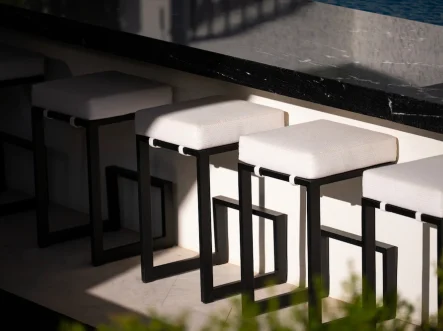 floating bar stools black frame