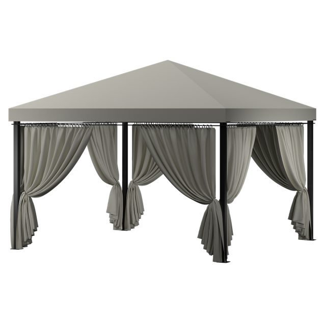 Cabana with Sunbrella Top & Curtains
